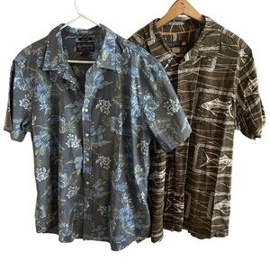 2 men’s button down dress shirts- Quiksilver and American rag size XXL
